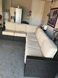 Patio renaissance outdoor wicker patio furniture brings great design, functional comfort, and a fresh style to outdoor furniture. Delmar Outdoor Patio Renaissance Sectional Mahogany Wicker 6 Pieces W Ebay