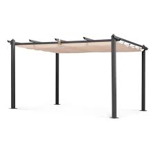 Toile pour pergola leroy merlin. Pergola Aluminium Condate 3x4m Toile Beige Tonnelle Ideale Pour Votre Terrasse Toit Retractable Toile Leroy Merlin