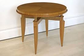 Sycamore Gueridon With Notched Tapering Legs Pie Shaped Veneered Top Attributed To Maurice Jallot 1900 1976 France Circa 19 Antique Table Table Side Table