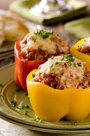 Klassiker Der Ostdeutschen Kuche Gefullte Paprika Mit Hack Rezept Rezepte Tomatenreis Rezept Essen Rezepte