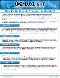 Fluxlight Transceiver Module Classification By Fluxlight Issuu