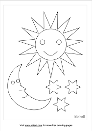 Clip art black and white star. Sun Moon And Stars Coloring Pages Free Space Coloring Pages Kidadl