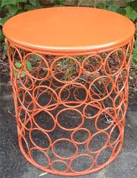 Pin By Greta Hastings On Mom S Deck Ideas Orange Table Table Table Stool