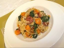Pumpkin Walnut And Chorizo Risotto Recipe Risotto Recipes Chorizo Risotto