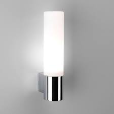 Bathroom lighting, especially wall lighting, is such an important and impacting attribute to develop and take the time to perfect and combine with your style. Modern Bathroom Wall Light In Chrome With Opal Glass Tube Shade