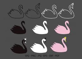 These files are great for use with silhouette cameo or cricut. Royal Swan Bundle Graphic By Redcreations Creative Fabrica