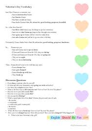 Valentine S Vocab Conversation Reading Vocab English Vocabulary Learn English