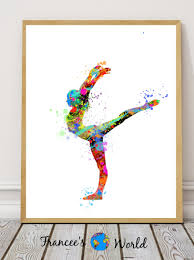 Gymnastics Gift Printsgymnast Watercolorgymnastics Art Etsy Gymnastics Wall Art Etsy Wall Art Gymnastics Gifts