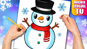 Muñeco De Nieve Para Colorear Kawaii