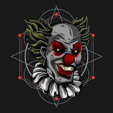 monster royal clown black cartoon characters vector monster spooky tattoos