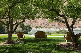 All plants need some sun to survive but these plants can handle shade. Three Wooden Pieces Of Outdoor Furniture Are Placed In The Shade Stock Photo Picture And Royalty Free Image Image 10922163