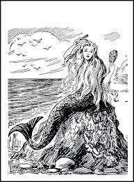Black And White Comic Book Wall Art Vintage Comic Book Wall Art Mermaid Print Via Etsy With Images Mermaid Art Mermaid Drawings Mermaid Illustration