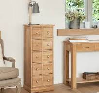 Lemari Tinggi Laci Kayu Oak Solid Alami 5 Berkualitas Tinggi ...