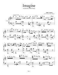 Free imagine piano sheet music is provided for you. John Lennon Imagine Piano Sheet Music Pdf