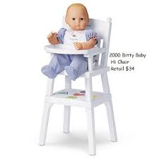 Bitty Baby High Chair Retired American Girl Doll Bitty Baby Hi Chair Baby High Chair High Chair Chair