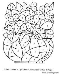 Dibujos Para Pintar Con Numeros Colorear Por Numeros Libros Para Colorear Paginas Para Colorear De Flores