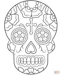 Simple Sugar Skull Coloring Pages Collection Find The Coloring Book You Need Here You Can Download These I Skull Coloring Pages Coloring Books Skulls Drawing