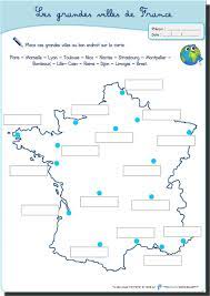 Place sur la carte les dix plus grandes villes de france. 4 Fichiers A Telecharger Pour L Instruction En Maths Et En Geo Carte De France A Imprimer Ville France Geographie Ce2
