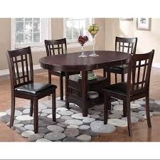 Coaster Lavon Dining Table With Storage In Espresso Walmart Com Counter Height Dining Table Counter Height Dining Table Set Espresso Dining Tables