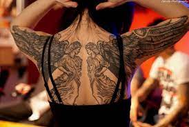 Previously, she dated german singer till lindemann and british musician gavin rossdale. Angel Tattoo On Back Women Thomalla Haare Und Beauty Beauty