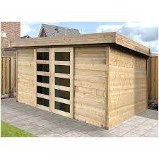 Porte pour abri de jardin. Abri De Jardin Moderne Avec Portes Coulissantes