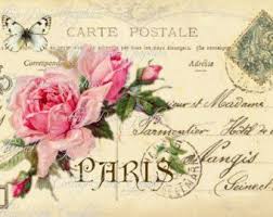 Digital Grande Descargar La Clave Para Collage Paris Vintage Postal Rosas Carte Postale Comprar 3 Obten Una Imagen Vintage Postcard Vintage Postcards Postcard