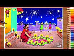 Pin On Diwali Festival Drawing