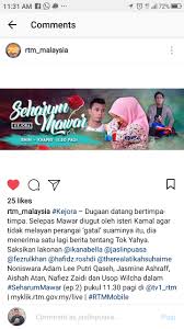 Drama arahan amie maziah ini akan menghiasi slot widuri di tv1 mulai 26 mei ini, tayangan setiap hari sepanjang ramadan, pukul 7.00malam. Facebook