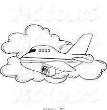 You can use our amazing online tool to color and edit the following flight coloring pages. Vector Of A Cartoon Commercial Airliner Passing A Cloud In Flight Coloring Page Outline By Toonaday 13143