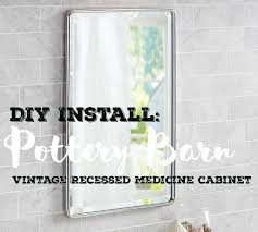 We share how we organize our medical supplies and our labels. Diy Install Pottery Barn Vintage Recessed Medicine Cabinet Smiedendipity