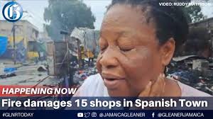 Fire early Wednesday morning damaged at least 15 shops