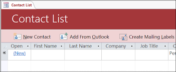 What S New In Access 2016 Access Contact List List Template Company Job