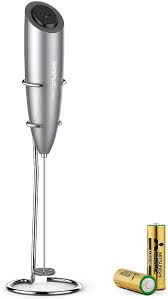 Froth for 20 to 45 seconds, or until you've reached your desired consistency (for a cappuccino you'll want more foam than, say, a latte). Amazon Com Simpletaste Milk Frother Handheld Battery Operated Electric Foam Maker Drink Mixer With Stainless Steel Whisk And Stand For Cappuccino Bulletproof Coffee Latte Gray Kitchen Dining