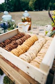 Wedding Catering Trends 4 Food Bar Types You Need To Try 3 Cookie Bar Why Not Try Porto S Cookies In 2020 Cookie Bar Wedding Wedding Dessert Table Wedding Food