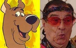 O mascote scooby doo e o vilão. Orlando Drummond Desciclopedia