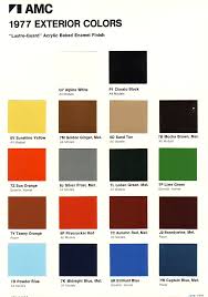 amc paint charts 1954 1988