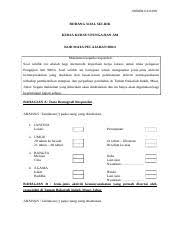 .contoh borang permohonan kerja, contoh borang tuntutan perjalanan, contoh borang penyertaan, contoh borang jawatan kosong related posts to contoh borang jawapan soalan objektif. Borang Soal Selidik Pa Docx Borang Soal Selidik Kerja Kursus Pengajian Am Kod Mata Pelajaran 900 4 Soal Selidik Ini Dilakukan Untuk Memenuhi Kerja Course Hero