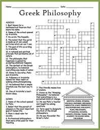 Greek Philosophy Crossword Puzzle Worksheet Activity By Puzzles To Print