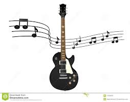 Electric Guitar With Music Notes Stock Illustration Illustration Of Funk Entertain 17054832