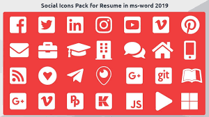Having quality icons can help to make your design look complete, but can also help with the usability of the site. How To Insert Social Media Icons Pack And Symbols For Resume Cv In Ms Word 2019 Youtube