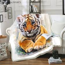 Rajzfilm tigris 3d nyomtatott polár takaró az ágy vastag paplan divat  ágytakaró sherpa takarót felnőttek, gyerekek < Ágynemű \  Szupermarket-Keszlet.cam