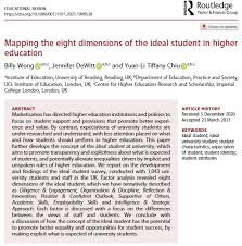 Check spelling or type a new query. News Dr Billy Wong Associate Professor In Widening Participation University Of Reading Discusses Eight Dimensions Of The Ideal Student In His New Research Paper Education Research