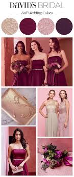 The Best Fall Wedding Colors Are Rich And Warm Like These Plum And Wine Shades Toss In Plum Bridesmaid Dresses Gold And Burgundy Wedding Gold Wedding Colors