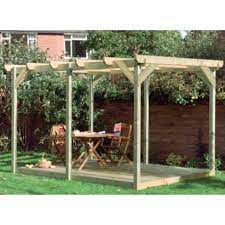 B Q Easy Build Deck Pergola Kit L 2500 X W 3900mm 101267 Pergola Diy Pergola Kits Diy Pergola