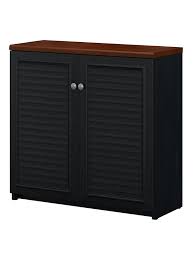 Shop for office cabinets and storage cabinets at webstaurantstore, your office storage and office furniture resource. Bush Furniture Fairview Small Storage Cabinet With Doors Antique Blackhansen Cherry Standard Delivery Office Depot