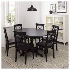 Ingatorp Extendable Table Black 431 4 61 110 155 Cm Ikea Black Dining Room Table Dining Room Tables Ikea Dining Table Black