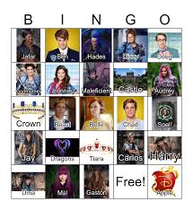 Descendants Bingo Card