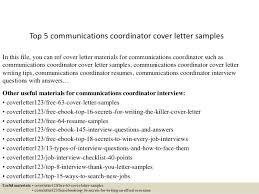 Top 5 Communications Coordinator Cover Letter Samples