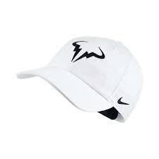 Nike Men Rafa Arobill H86 Cap Rafael Nadal Tennis White Black 850666 101 Bold Logo Hut Manner Nike Manner