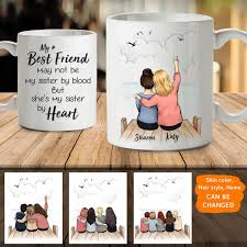 Birthday Gift Ideas For Best Friend Female Uk Personalized Custom Female Best Friend Bestie Sister Birthday Gift Ideas Coffee Mug Wooden Dock 2272 Best Friend Mug Friend Mugs Mugs
